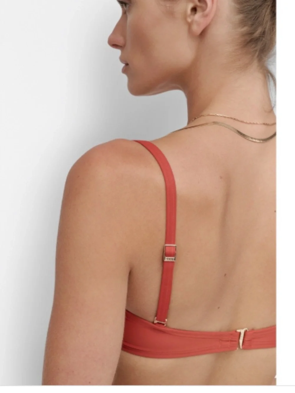 Dkny Women's Shirred U-Wire Bandeau Bikini Top  Brown Size S 11608